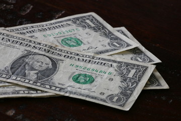 us dollars on the table