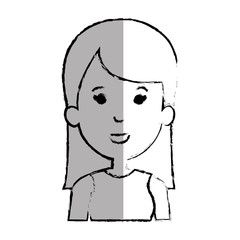 young woman avatar character vector illustration design