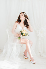 Fototapeta premium Boudoir bride's morning