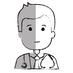 doctor avatar character icon vector illustration design