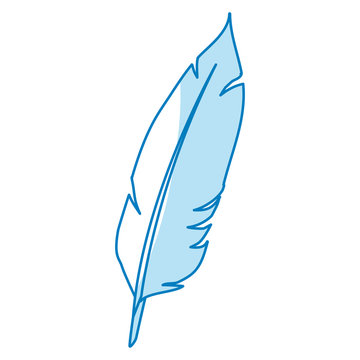 Feather ink isolated flat vector illustration design