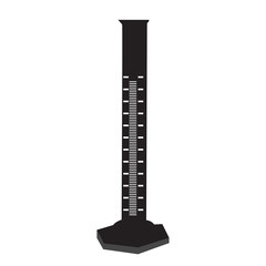 Isolated silhouette of a graduated cylinder, Vector illustration