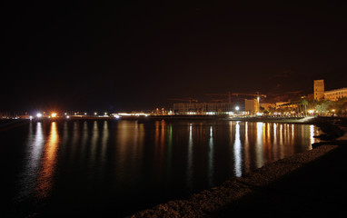Fototapeta na wymiar Salerno seaside at night, Italy