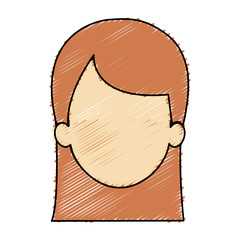 young woman avatar character vector illustration design