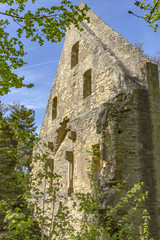 World Heritage ruins of the Disibod monastery on the Disibodenberg, Home of Saint Hildegard of Bingen.