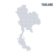 Fototapeta na wymiar Vector pixel map of Thailand isolated on white background