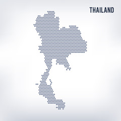 Obraz premium Vector hexagon map of Thailand on a gray background