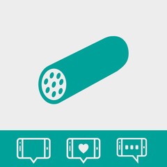 icon sausage stock vector illustration flat design