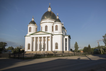 White church and blue sky
