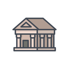 bank theathre building finance colored icon