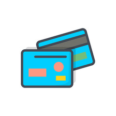 credit card finance bank colored icon