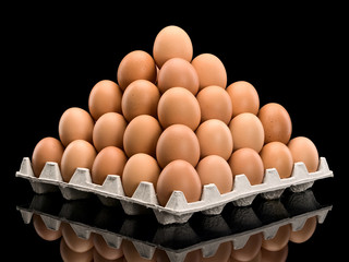 Pyramid from brown eggs