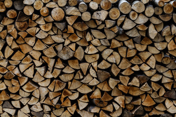 A bunch of firewood , ready for winter