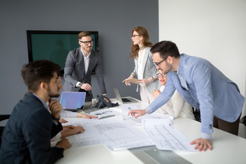 Business people working at modern  business office