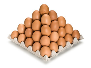 Pyramid from brown eggs