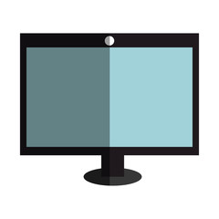 computer desktop with template icon vector illustration design