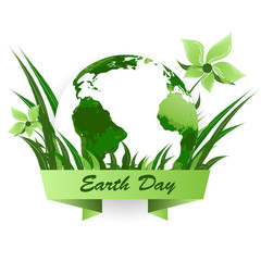 Earth day vector background. Backdrop for april event. Elements for your design. Eps10