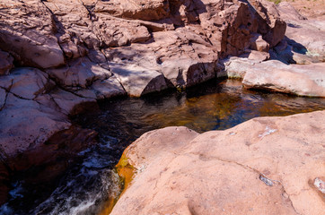 Boulder Canyon Trail Superstition Mountain Wilderness. This trail is quite remote, beautiful, and follows the canyon bottom for many miles.