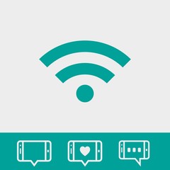 wifi icon stock vector illustration flat design