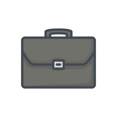 suit case brief colored icon