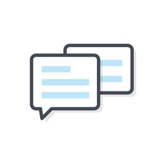 chat message speaking colored icon