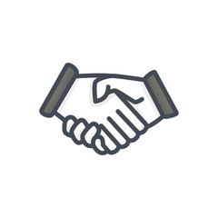 handshake meeting colored icon