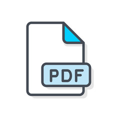 PDF file colored icon