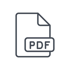 PDF file line icon