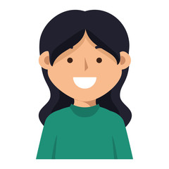 young woman avatar character vector illustration design