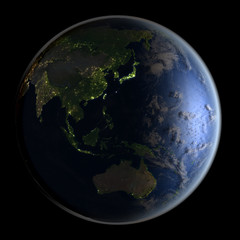 East Asia on planet Earth