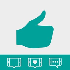 stock vector thumbs up icon vector like icon social network vector icon for app web site etc
