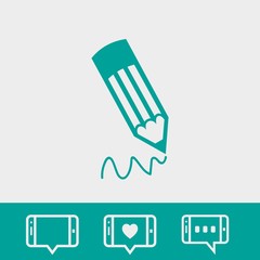 pencil icon stock vector illustration flat design
