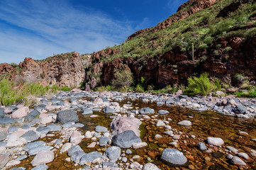 Boulder Canyon Trail Superstition Mountain Wilderness. This trail is quite remote, beautiful, and follows the canyon bottom for many miles.