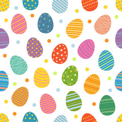 Easter eggs seamless pattern. Easter eggs for Easter holidays design concept