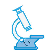 Microscope cute cartoon icon vector illustration graphic design