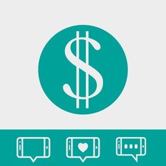 money icon stock vector illustration flat design