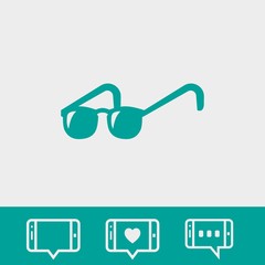 glasses icon stock vector illustration flat design