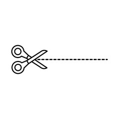 Scissor cute lines icon vector illustration graphic design