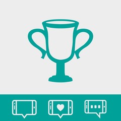 champions cup icon stock vector illustration flat design