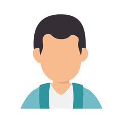 Man faceless profile icon vector illustration graphic design