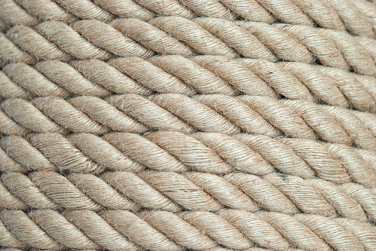 Coiled rope close up