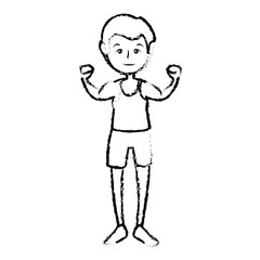 Sport man cartoon icon vector illustration graphic design