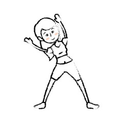 Fototapeta na wymiar Women fitness cartoon icon vector illustration graphic design