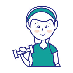 Women fitness cartoon icon vector illustration graphic design