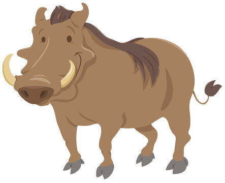 recommend clip art: cartoon warthog animal character