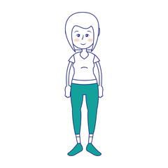 Woman cute cartoon icon vector illustration graphic design