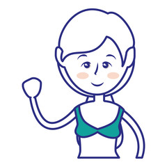 Woman cute cartoon icon vector illustration graphic design