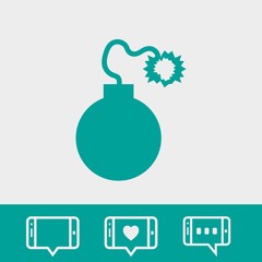 bomb icon stock vector illustration flat design
