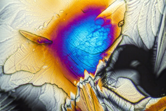 microscopic Galactose crystals