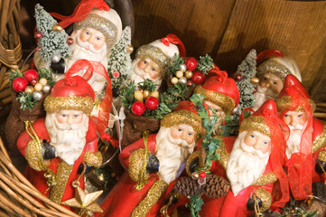 Basket Full of Santas